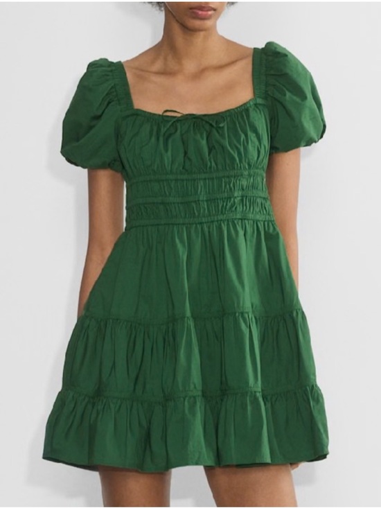 Aritzia Dresses & Skirts - Aritzia Sunday Best Nori Green Martine Poplin Short-sleeve Dress Size XL NWT!